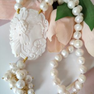Collana di Perle con Cammeo Autentico