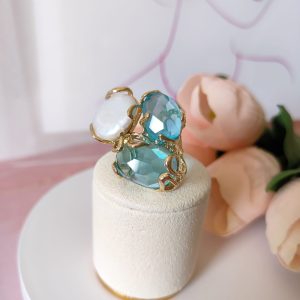 Anello Maxi Pietre e Perla