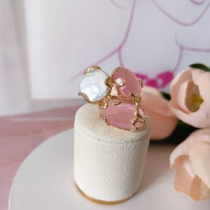 Anello Maxi con Perla e pietre