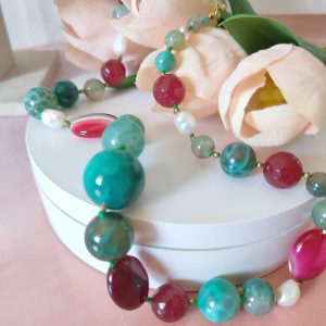Collana da Dècolletè con Agata Fuoco