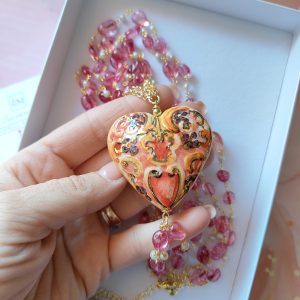 Collana con Cuore in Ceramica