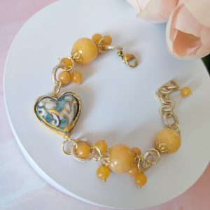 Bracciale Giallo con Cuore