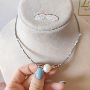 Collana Ematite e Perla