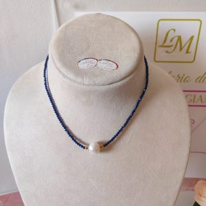 Collana con Perla e Zirconi