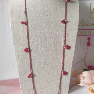 Collana con Cristalli Fucsia