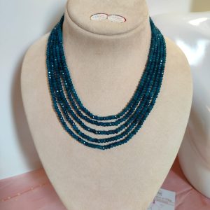 Collana Multifilo in Agata Blu