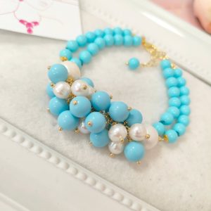 Bracciale Multifilo Turchese a Grappolo