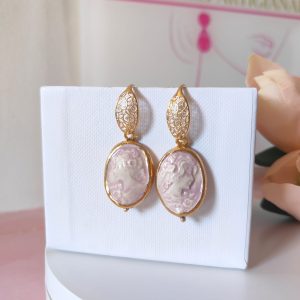 Cammeo Rosa in Ceramica di Caltagirone
