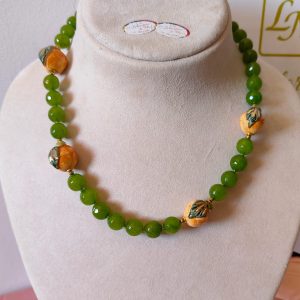 Collana Giada e Limoni in Ceramica