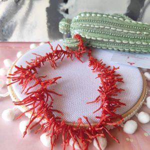 Collana Frange Corallo Naturale in Stile Mediterraneo