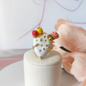 Anello Con Fichi D’India In Ceramica