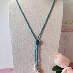 Collana Zirconi E Perle Barocche