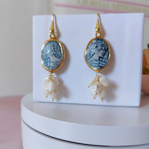 Orecchini Cammeo E Perle Eleganza Senza Tempo