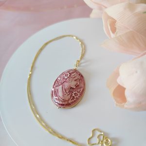 Cammeo Ceramica Caltagirone Girocollo Con Catenina Veneziana