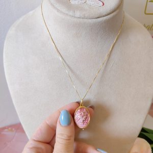 Collana Cammeo Rosa
