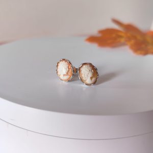 Orecchini Cammeo Agata In Argento 925