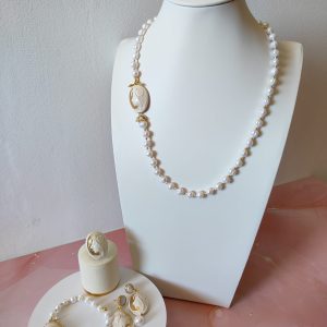 Parure Cammeo e Perle Oro Unica
