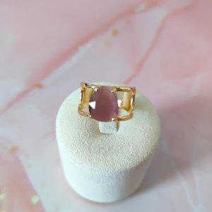 Anello Occhio Di Gatto Rosa Antico