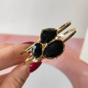 Bracciale Rigido Onice Nero