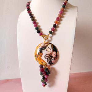 Collana Tormalina E Ceramica Caltagirone Fascino Autentico