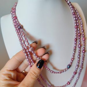 Collana Charleston Perle Rosate – Lunghissima E Versatile