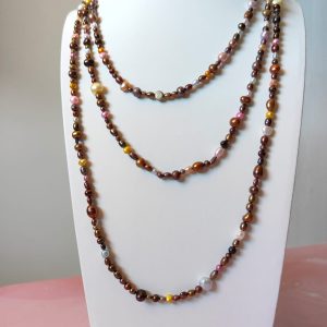 Charleston Perle Multicolor Collana Lunga 180cm