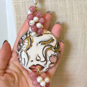 Giada Rosa Donna Dipinta – Collana Giada Rosa Donna Dipinta