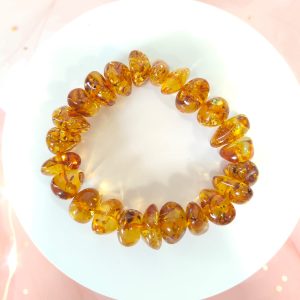 Bracciale Ambra Luce Naturale – Elastico in Ambra Baltica