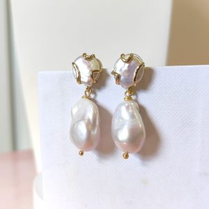 Orecchini Perla Barocca Eleganza Dorata