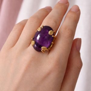 Anello Ametista Naturale Viola – Luce Intensa da Indossare