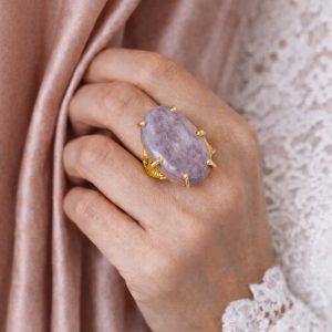 Anello Lepidolite Mica – Gioiello Artigianale E Raffinato