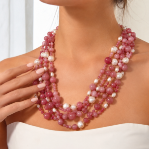Collana Giada E Perle Dalla Femminilità Avvolgente