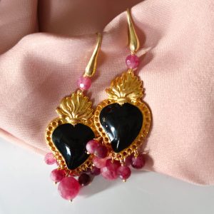 Orecchini Cuore Sacro E Tormalina Tra Luce E Simbolo