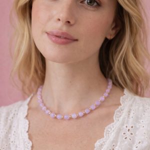 Girocollo Tormalina Naturale In Argento Placcato Oro