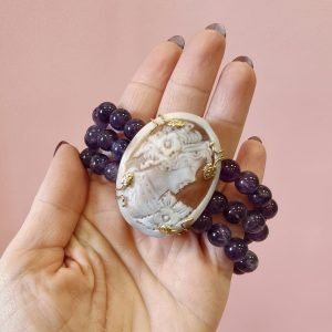 Bracciale Ametista E Cammeo Sardonico – Eleganza Artigianale