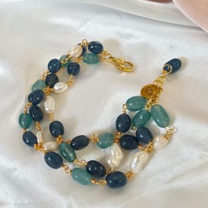 Bracciale Perle E Quarzo Multicolor