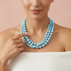 Collana Multifilo Pasta Turchese - Eleganza Artigianale
