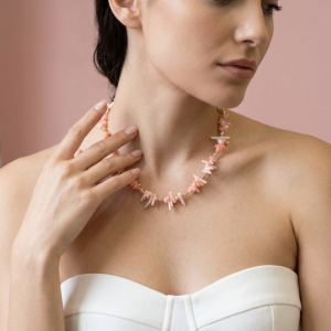 Collana Corallo Bamboo Rosa Dallo Stile Raffinato
