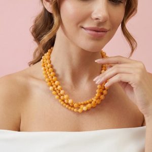 Collana Multifilo Giada Gialla Dallo Stile Raffinato