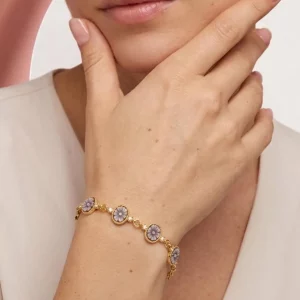 Bracciale Cammeo Fiore Inciso - Eleganza Minimal