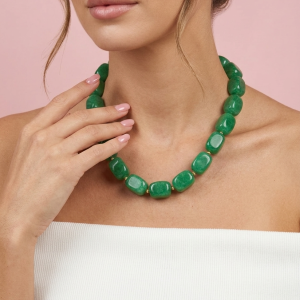 Collana Giada Candy Verde – Eleganza Vivace E Raffinata