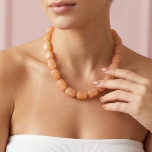 Collana Giada Candy Pesca – Gioiello Dai Toni Dolci