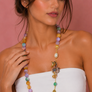 Collana Giada Con Cavalluccio Marino – Esplosione Di Colori