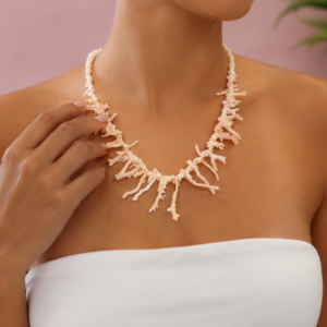 Collana Corallo Rosa Naturale Artigianale