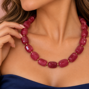Collana Giada Candy Lampone – Colore ed Eleganza da Indossare